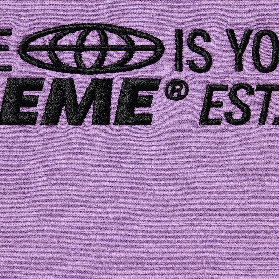 Details on World Is Yours Hooded Sweatshirt Violet from spring summer
                                                    2021 (Price is $158)