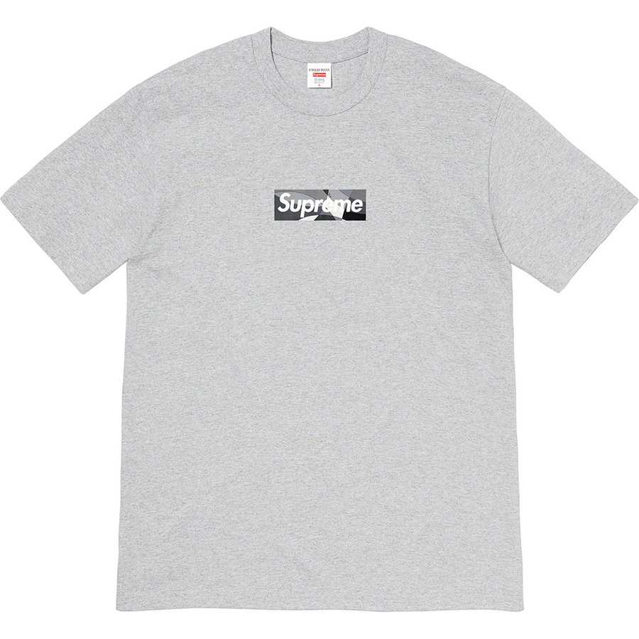 Details on Supreme Emilio Pucci Box Logo Tee Heather Grey/Black from spring summer
                                                    2021 (Price is $54)