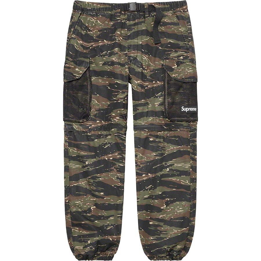 Details on Mesh Pocket Belted Cargo Pant Tigerstripe Camo from spring summer
                                                    2021 (Price is $198)