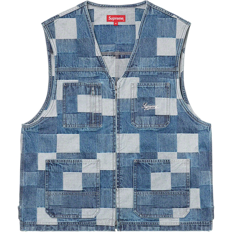 supreme Patched Denim Vest XL 美品 中華のおせち贈り物 8796円引き