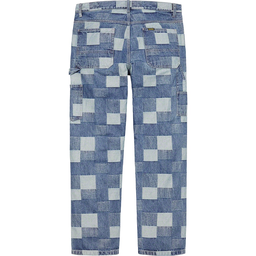 Details on Patched Denim Painter Pant Blue from spring summer
                                                    2021 (Price is $168)