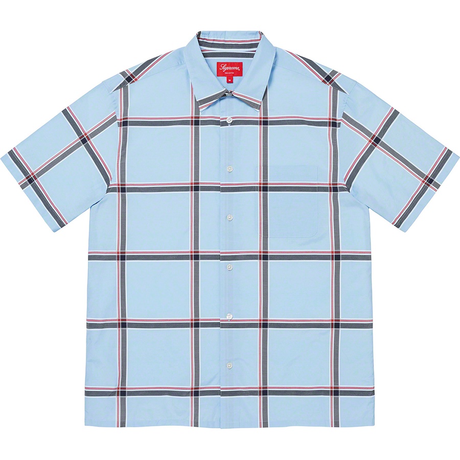 Details on Lightweight Plaid S S Shirt Blue from spring summer
                                                    2021 (Price is $128)