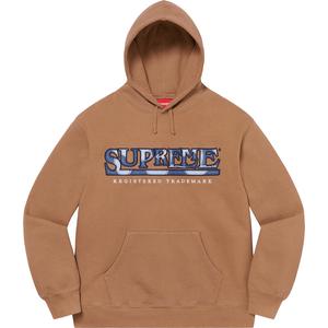 supreme denim logo hoodie