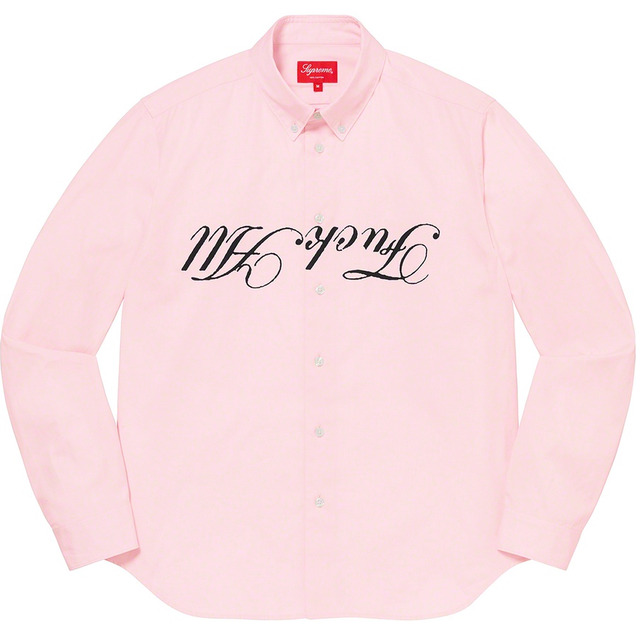 Details on Jamie Reid Supreme Fuck All Shirt Light Pink from spring summer
                                                    2021 (Price is $148)