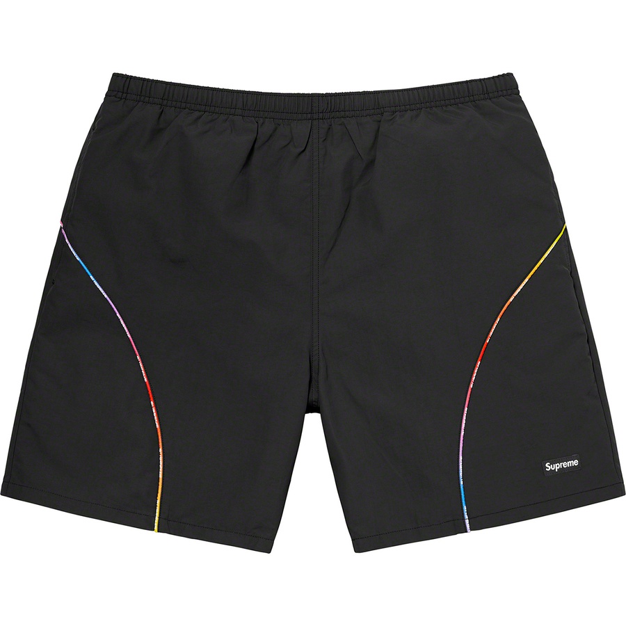 Details on Gradient Piping Water Short Black from spring summer
                                                    2021 (Price is $110)