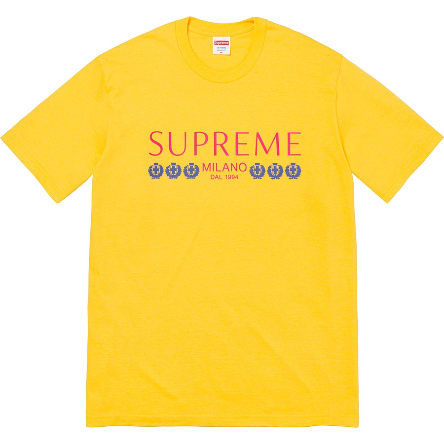 Details on Milano Tee Yellow from spring summer
                                                    2021 (Price is $38)