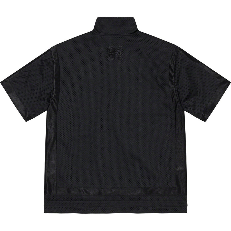 Details on Mesh Warm Up Top Black from spring summer
                                                    2021 (Price is $128)