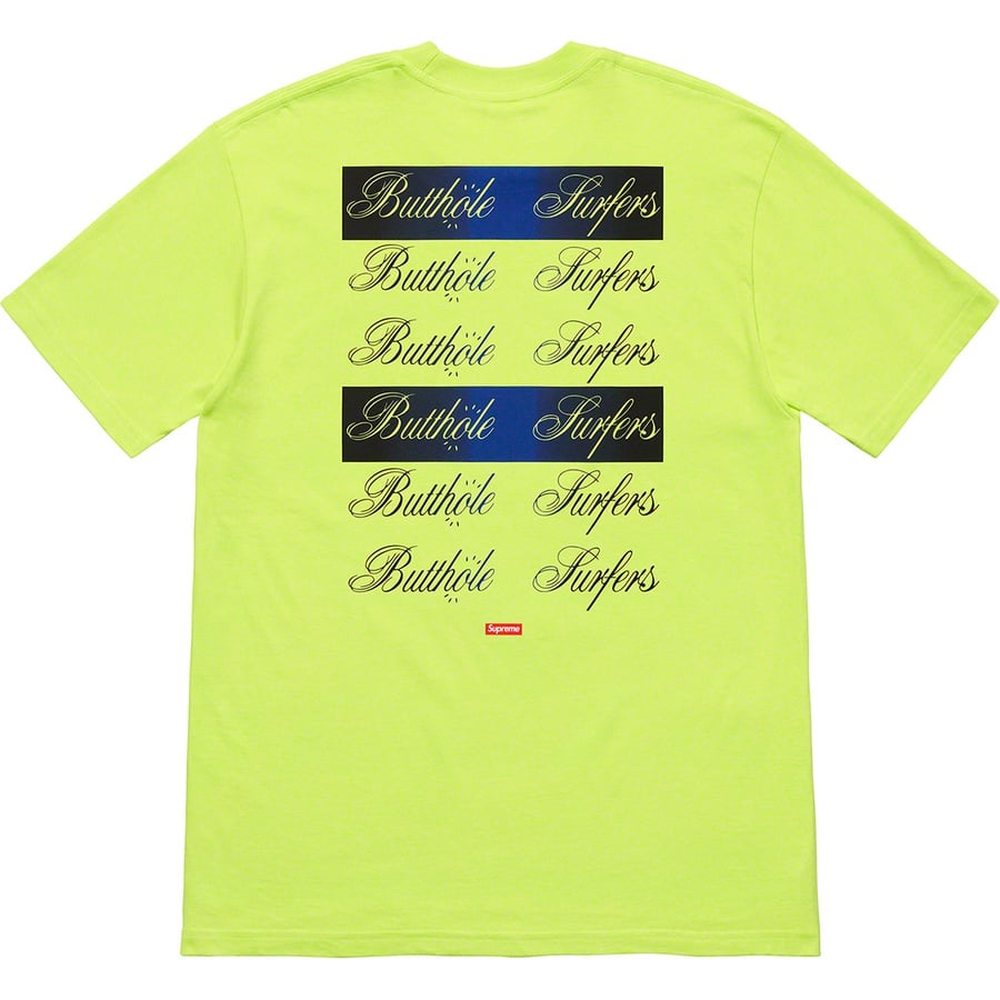 Details on Supreme Butthole Surfers Tee Neon Green from spring summer
                                                    2021 (Price is $44)