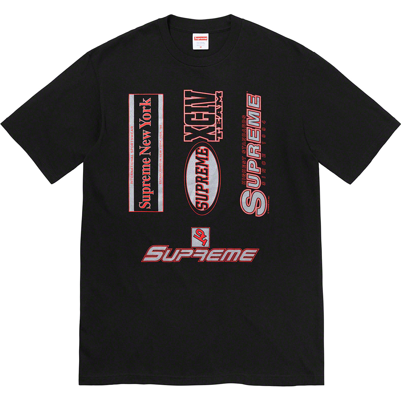 Supreme Multi Logo Tee Red Men's - FW20 - GB