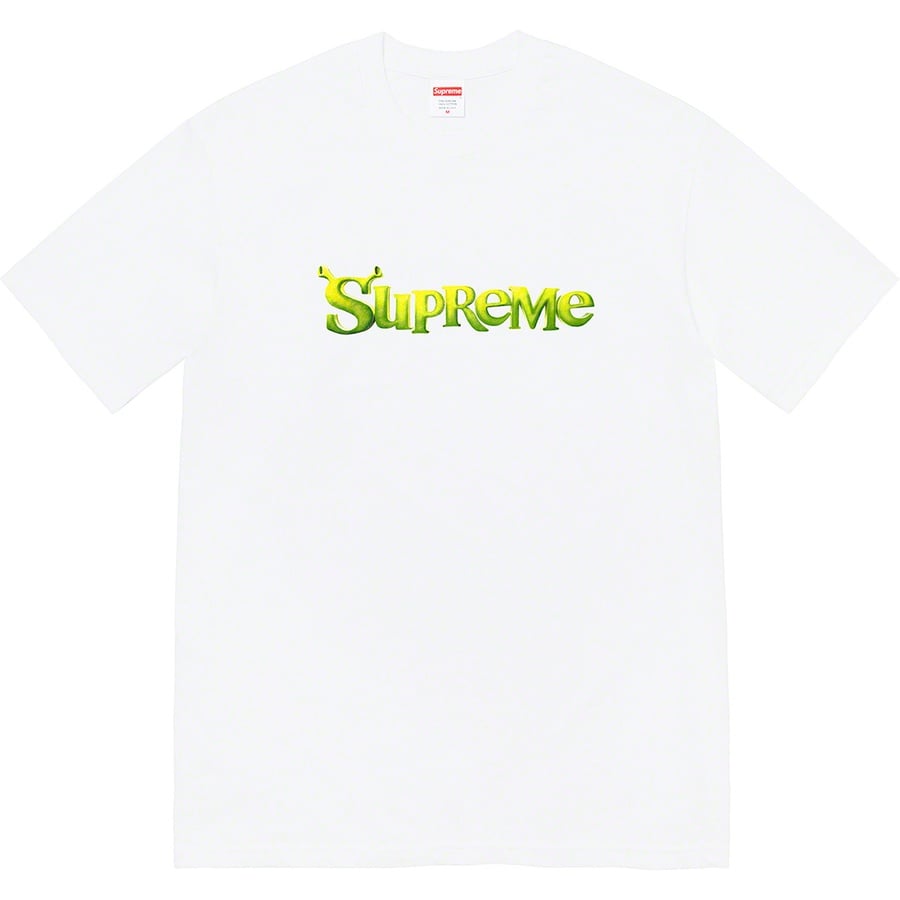 Details on Shrek Tee White from fall winter
                                                    2021 (Price is $48)