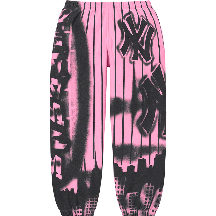 Details on Supreme New York Yankees™Airbrush Sweatpant Pink from fall winter
                                                    2021 (Price is $198)
