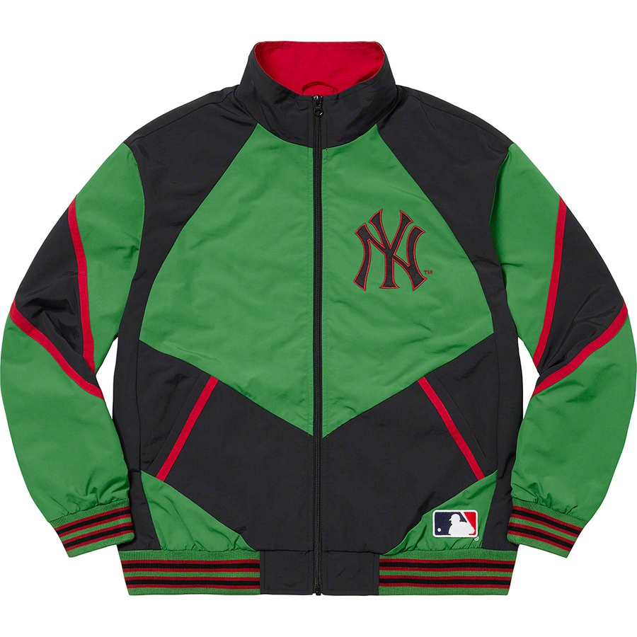 Details on Supreme New York Yankees™Track Jacket Green from fall winter
                                                    2021 (Price is $188)