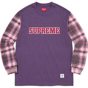 マリナボーダー supreme Tonal Stripe Logo crew neckパープルL | www