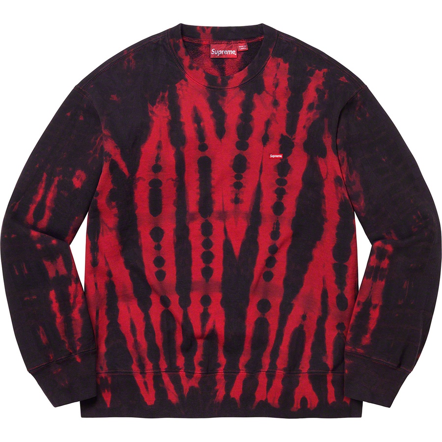 Details on Small Box Crewneck Red Tie Dye from fall winter
                                                    2021 (Price is $138)