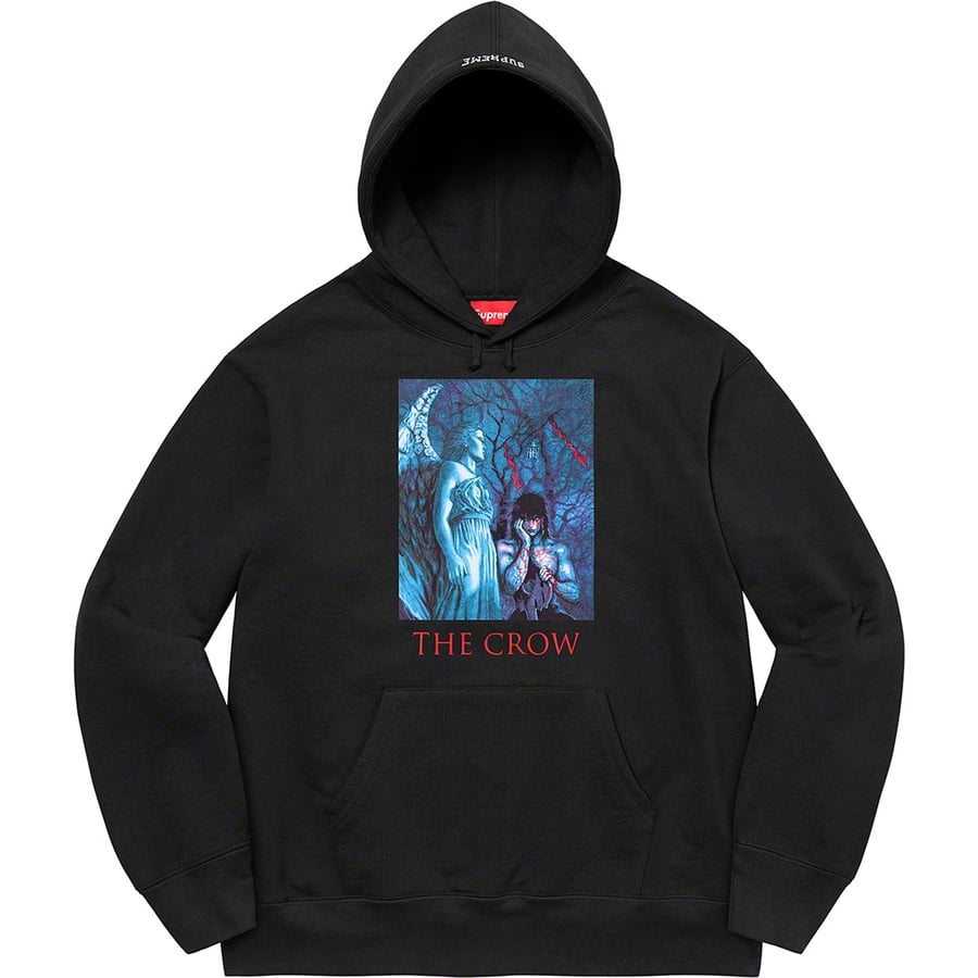 Details on Supreme The Crow Hooded Sweatshirt Black from fall winter
                                                    2021 (Price is $168)