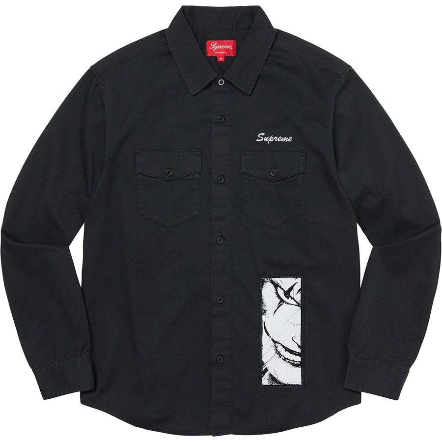 Details on Supreme The Crow Work Shirt Black from fall winter
                                                    2021 (Price is $148)