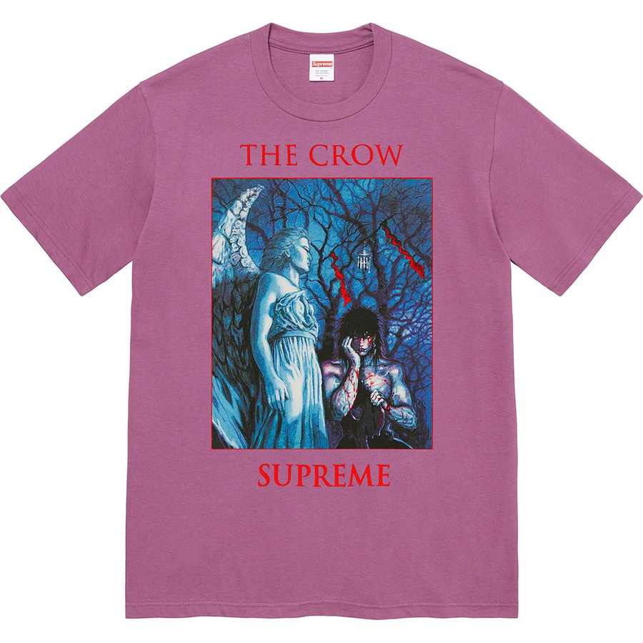 Details on Supreme The Crow Tee Plum from fall winter
                                                    2021 (Price is $44)