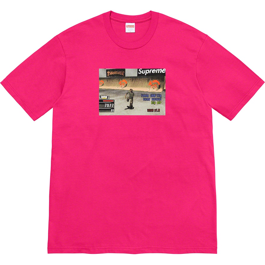 Details on Supreme Thrasher Game Tee Pink from fall winter
                                                    2021 (Price is $44)