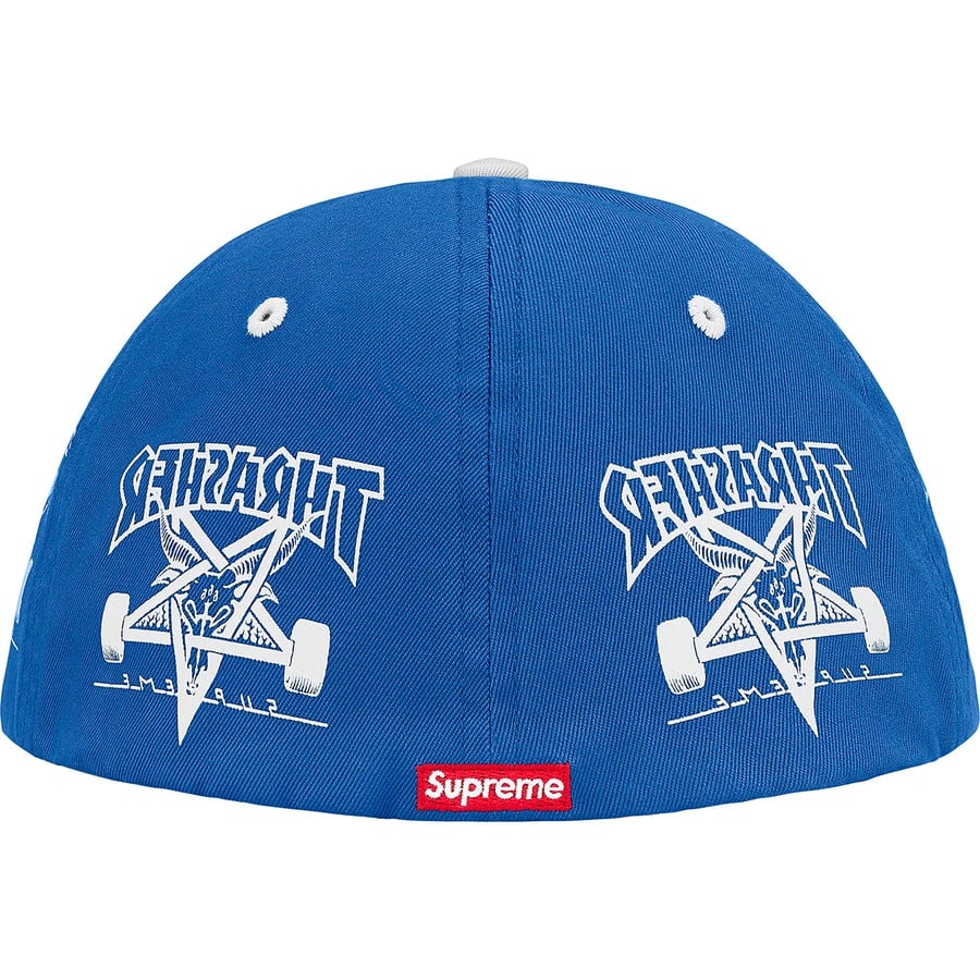 Details on Supreme Thrasher 6-Panel Royal from fall winter
                                                    2021 (Price is $54)