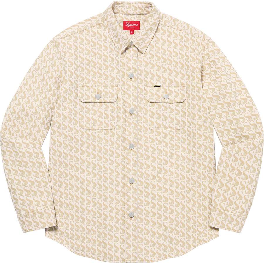 Details on Monogram Denim Shirt Tan from fall winter
                                                    2021 (Price is $148)