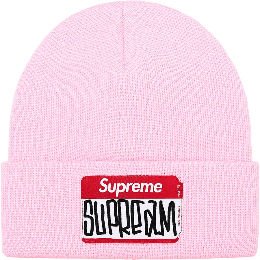 Details on Gonz Nametag Beanie Pink from fall winter
                                                    2021 (Price is $38)