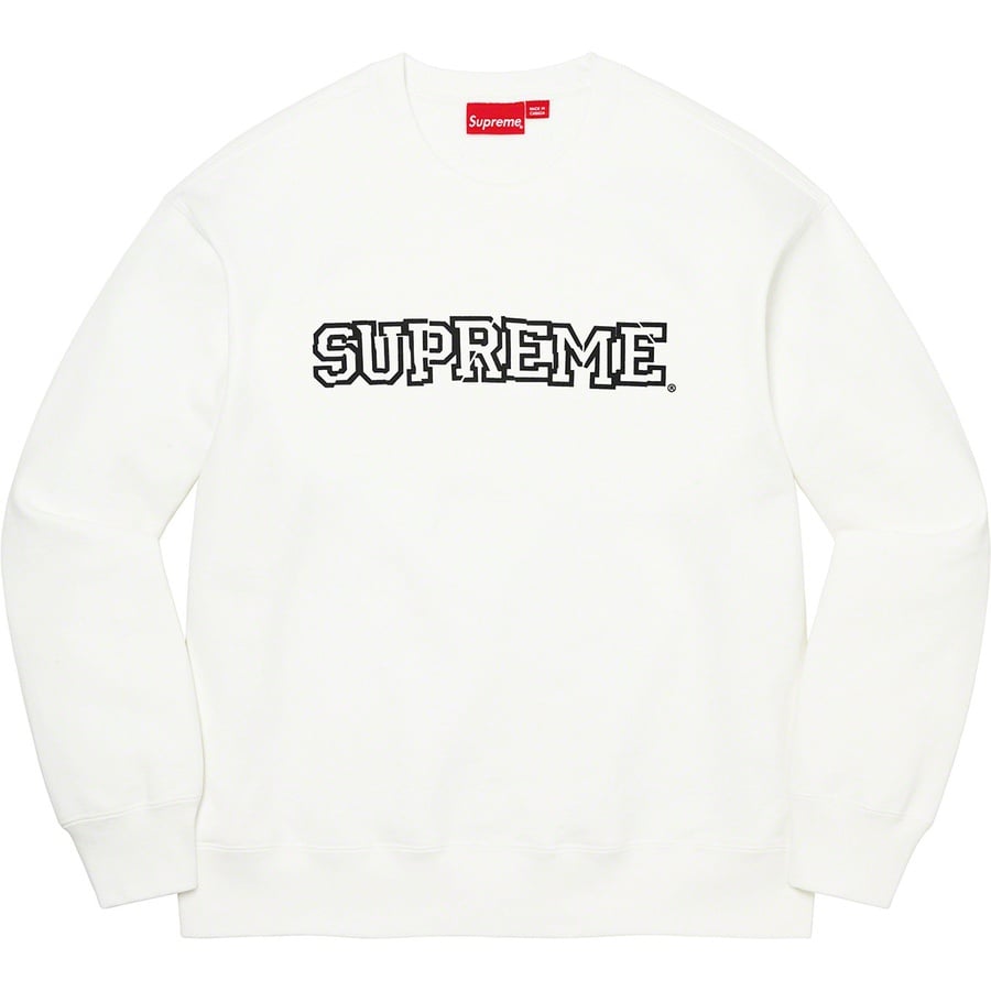 Details on Shattered Logo Crewneck White from fall winter
                                                    2021 (Price is $138)