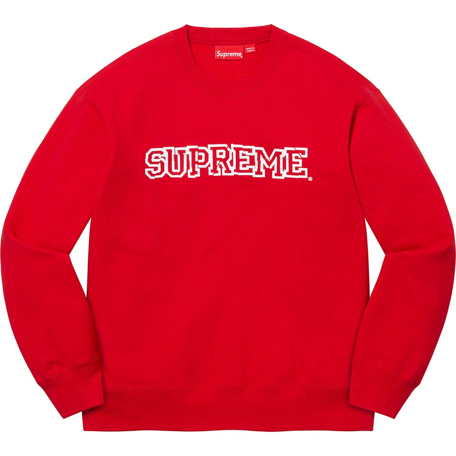 Details on Shattered Logo Crewneck Red from fall winter
                                                    2021 (Price is $138)