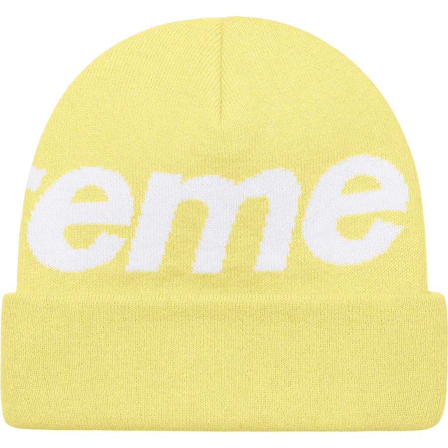 Details on Big Logo Beanie Yellow from fall winter
                                                    2021 (Price is $40)