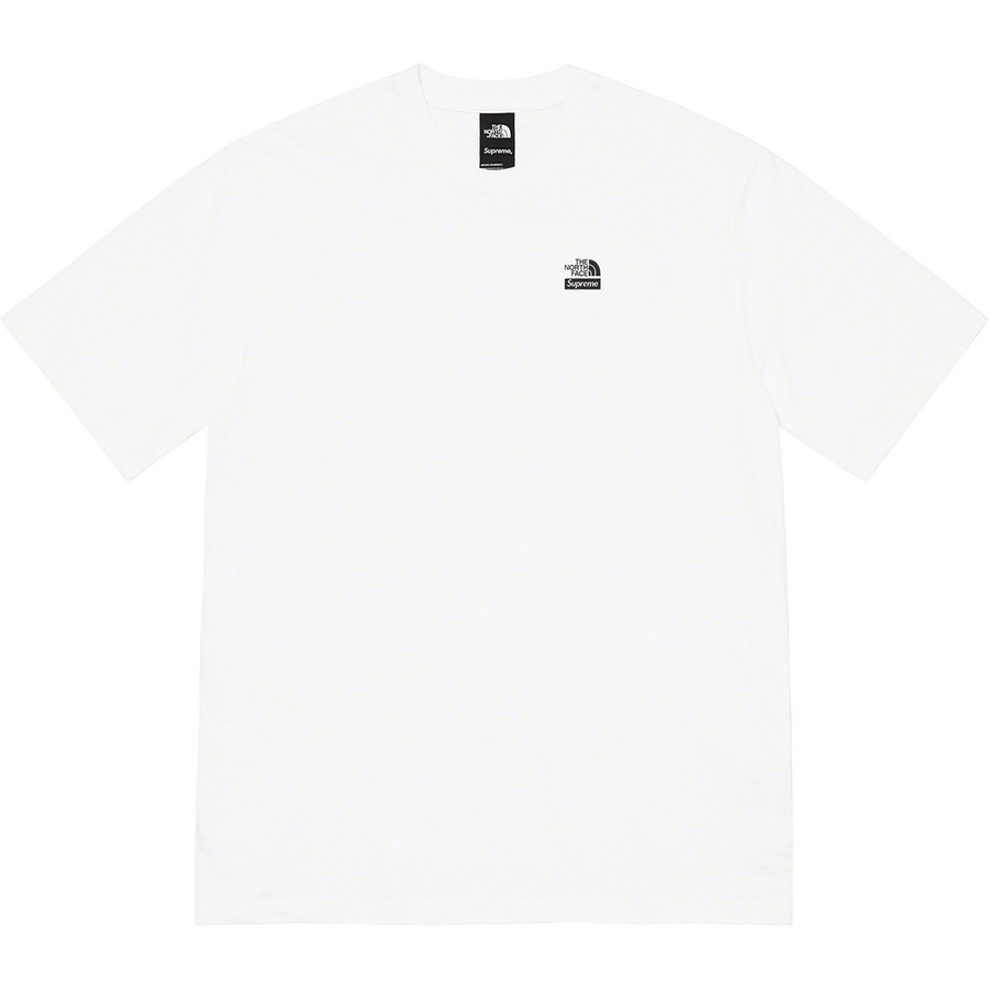 Details on Supreme The North Face Mountains Tee White from fall winter
                                                    2021 (Price is $58)