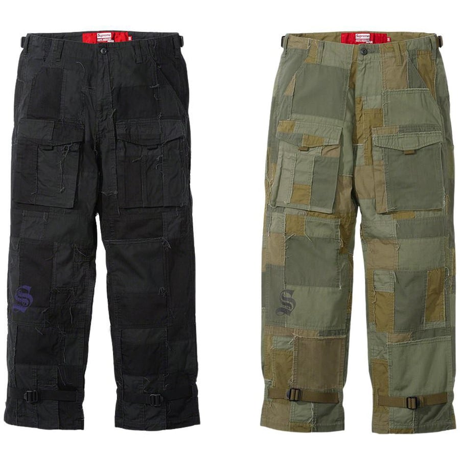 Details on Supreme JUNYA WATANABE COMME des GARÇONS MAN Patchwork Cargo Pant from fall winter
                                            2021 (Price is $398)