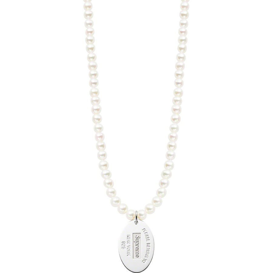 Details on Supreme Tiffany & Co. Return to Tiffany Oval Tag Pearl Necklace Pearl from fall winter
                                                    2021 (Price is $1250)