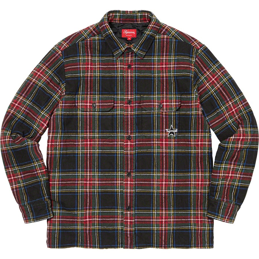 Details on Quilted Plaid Flannel Shirt Black from fall winter
                                                    2021 (Price is $148)