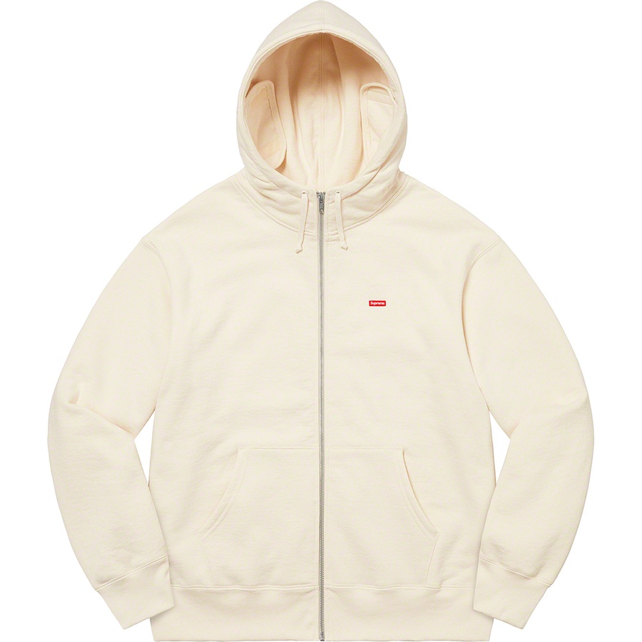 Details on Small Box Facemask Zip Up Hooded Sweatshirt Natural from fall winter
                                                    2021 (Price is $168)