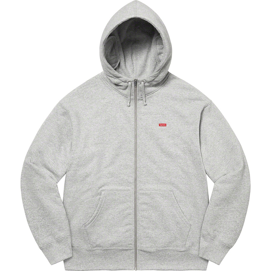 Details on Small Box Facemask Zip Up Hooded Sweatshirt Heather Grey from fall winter
                                                    2021 (Price is $168)