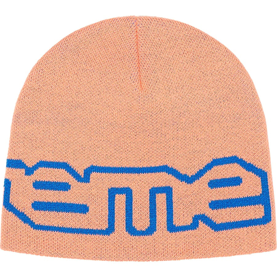 Details on Wrap Logo Beanie Peach from fall winter
                                                    2021 (Price is $38)