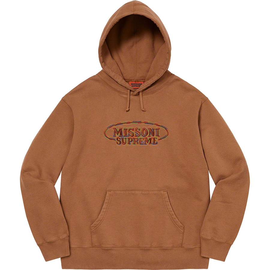Details on Supreme Missoni Hooded Sweatshirt Brown from fall winter
                                                    2021 (Price is $178)