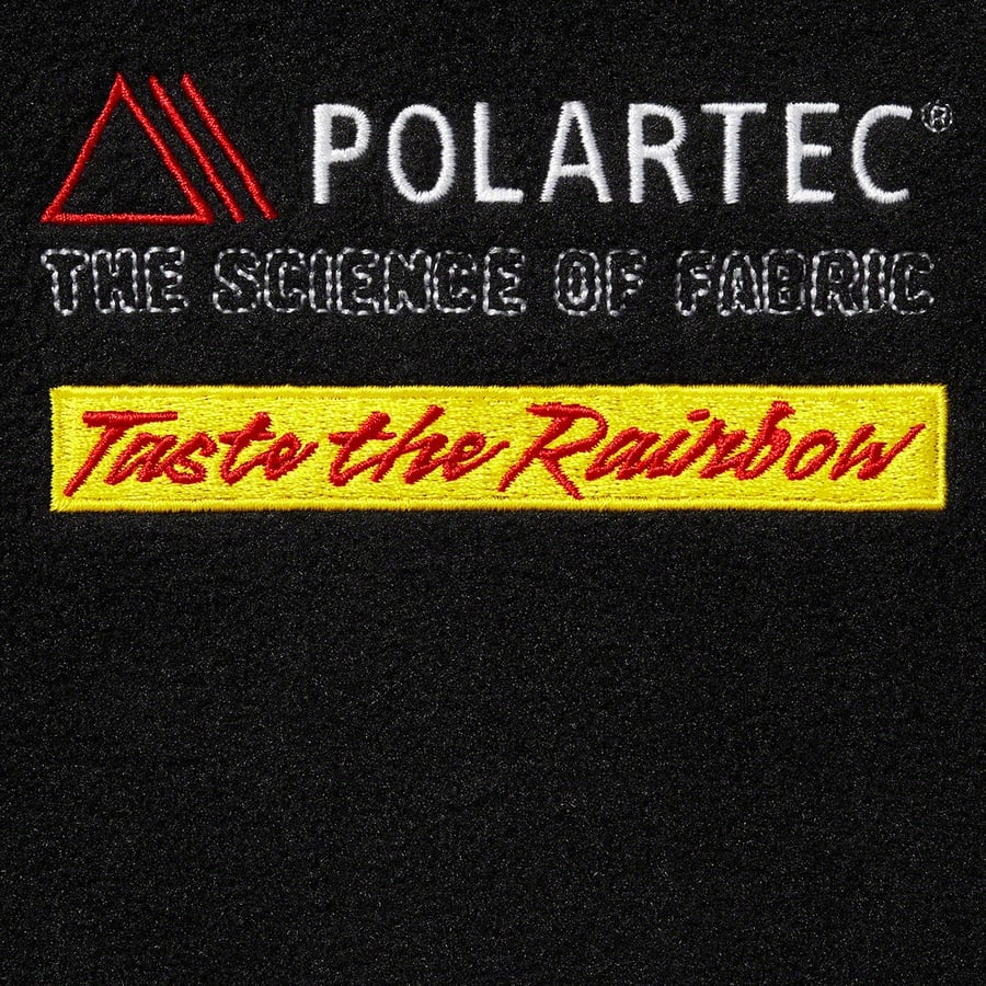 Details on Supreme Skittles <wbr>Polartec Jacket Black from fall winter
                                                    2021 (Price is $228)