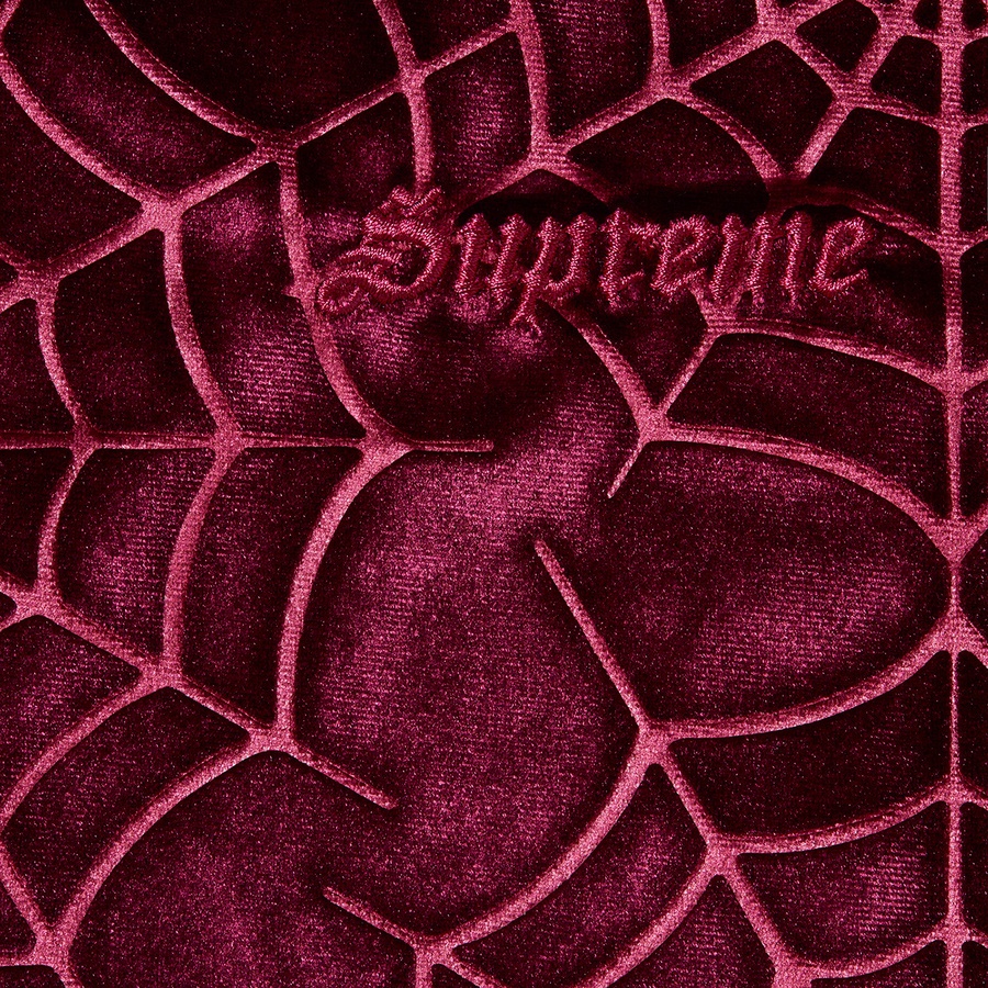 Details on Spider Web Velvet S S Shirt Burgundy from fall winter
                                                    2021 (Price is $138)