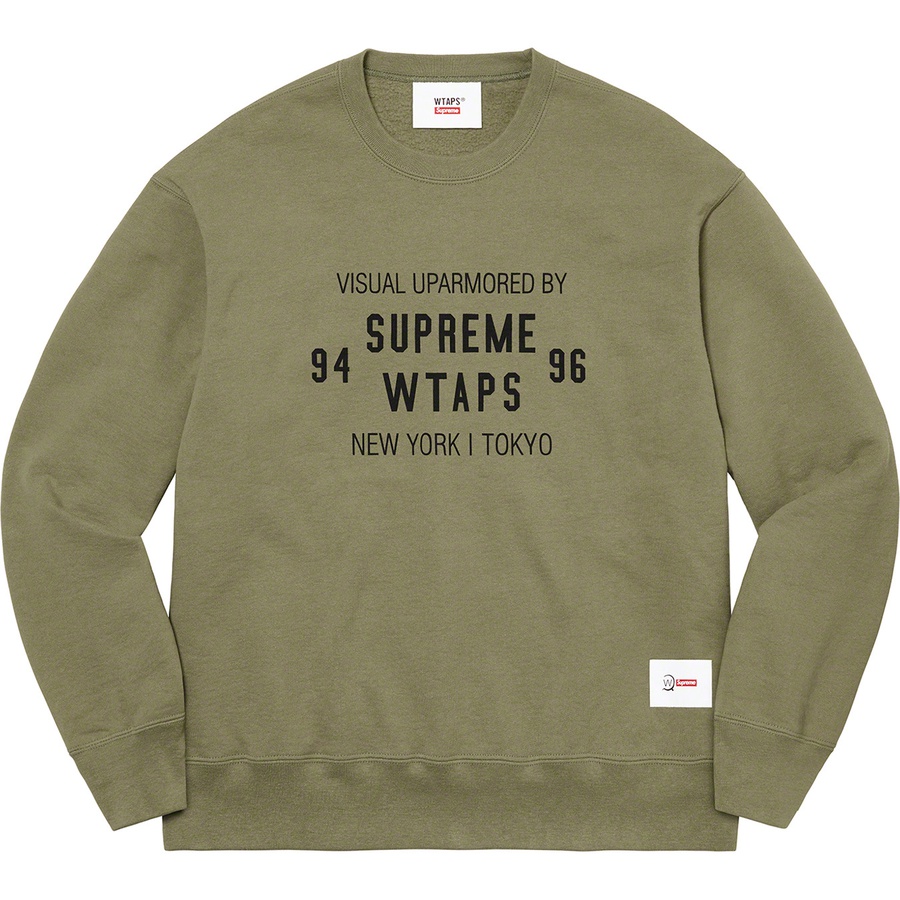 Details on Supreme WTAPS Crewneck Light Olive from fall winter
                                                    2021 (Price is $158)