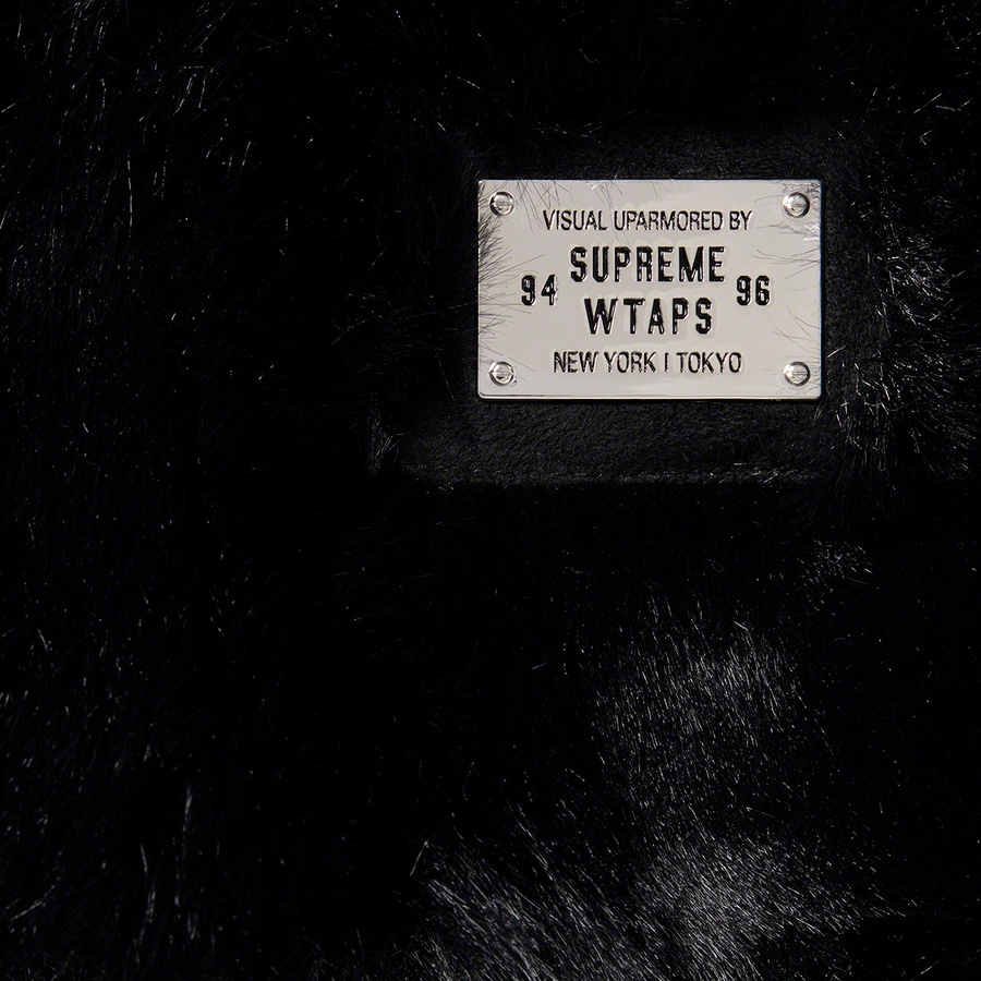 Details on Supreme WTAPS Faux Fur Hooded Jacket Black from fall winter
                                                    2021 (Price is $448)