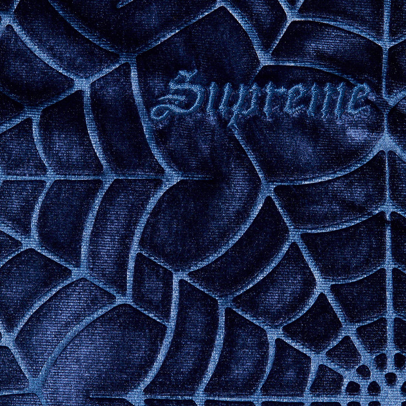 【L】Supreme /Spider Web Velvet S/S Shirt