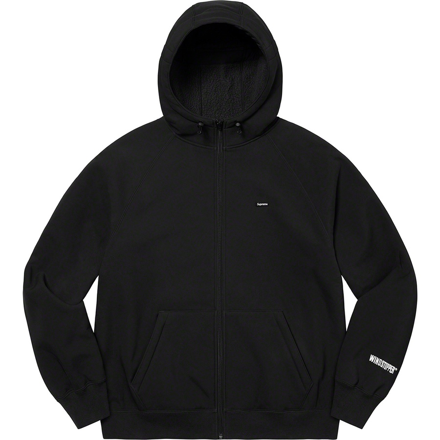 Details on WINDSTOPPER Zip Up Hooded Sweatshirt Black from fall winter
                                                    2021 (Price is $198)