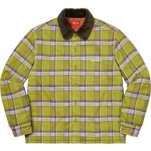 Faux Fur Collar Flannel Shirt - fall winter 2021 - Supreme