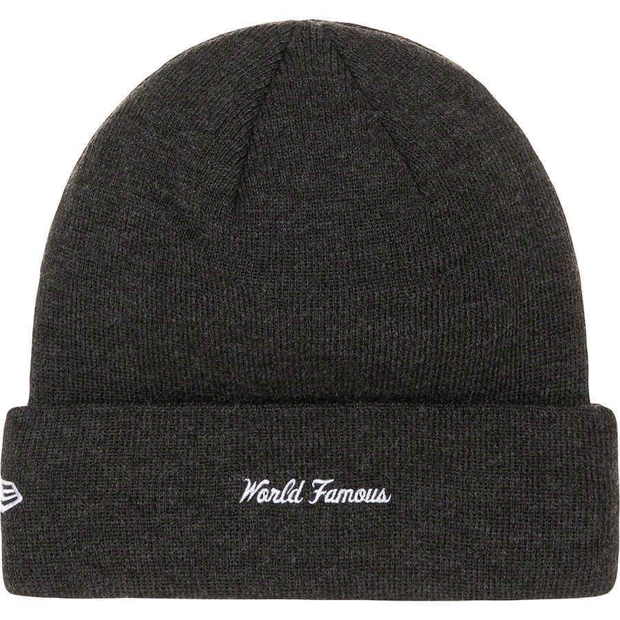 Details on New Era Box Logo Beanie Charcoal from fall winter
                                                    2021 (Price is $38)