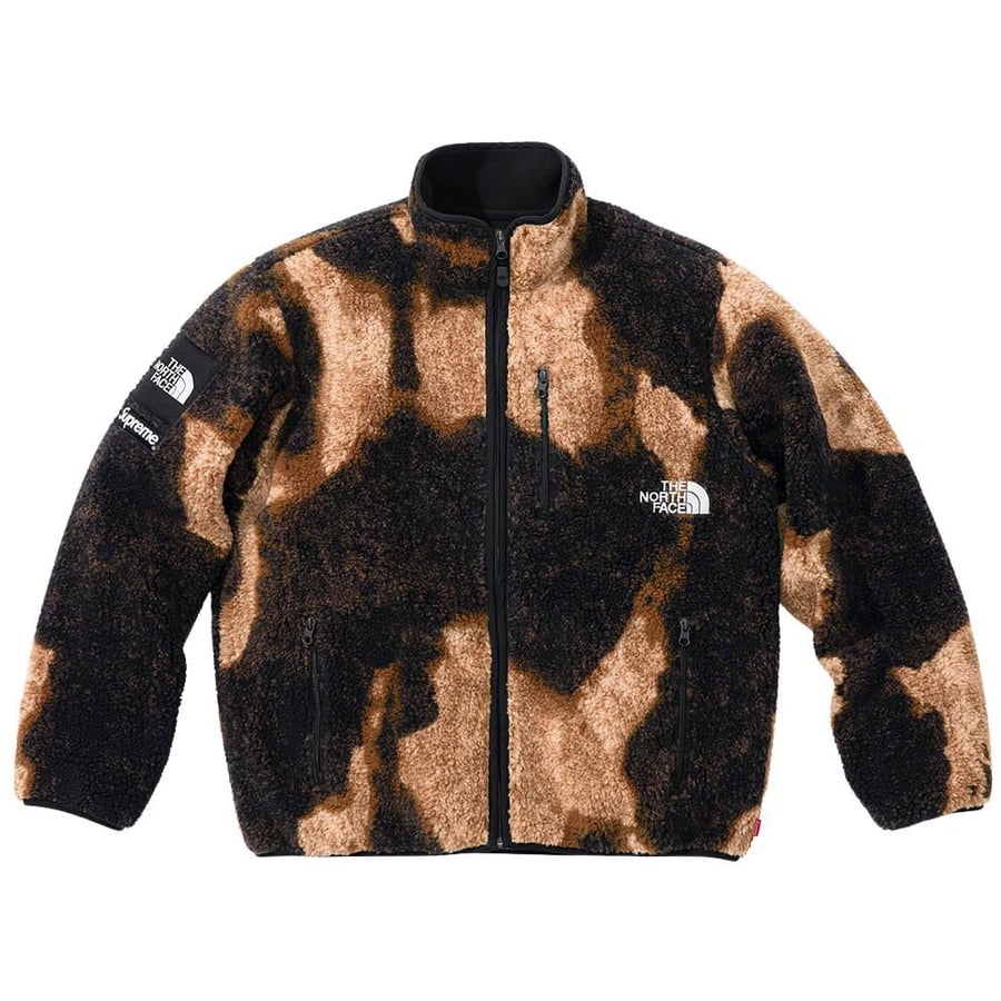 Details on Supreme The North Face Bleached Denim Print Fleece Jacket  from fall winter
                                                    2021 (Price is $298)