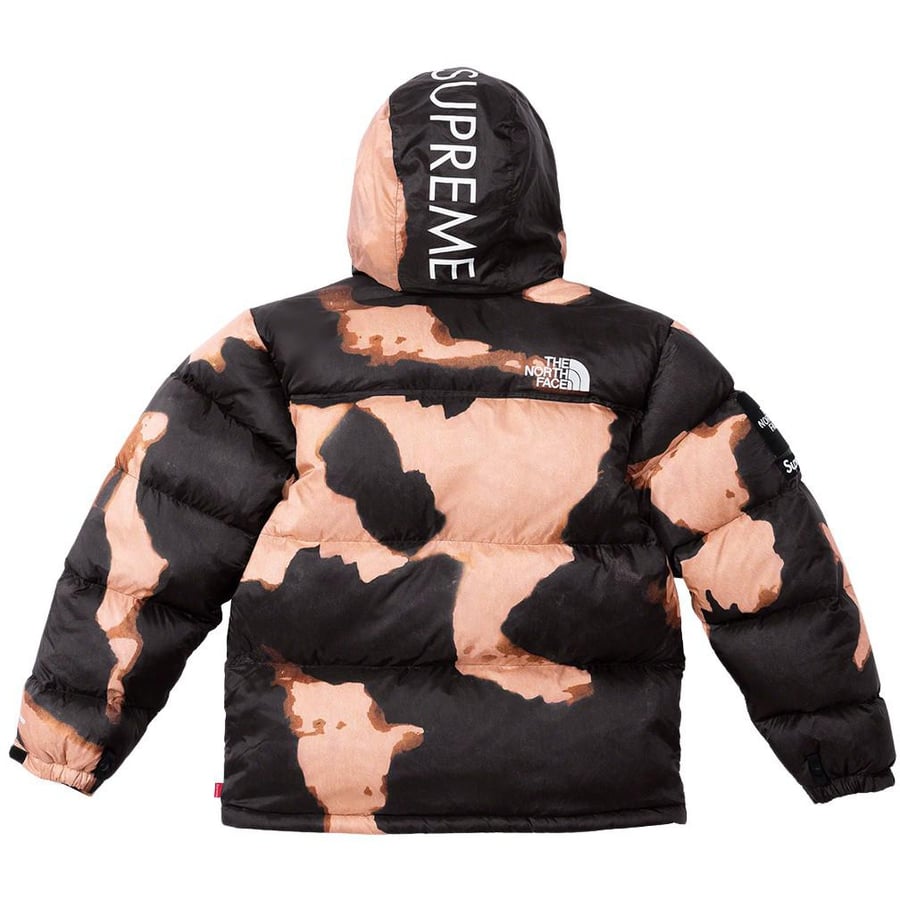 Details on Supreme The North Face Bleached Denim Print Nuptse Jacket  from fall winter
                                                    2021 (Price is $398)