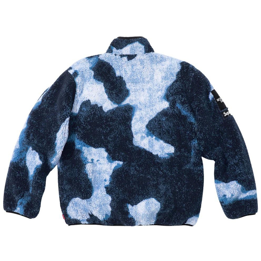 The North Face Bleached Denim Print Fleece Jacket - fall winter