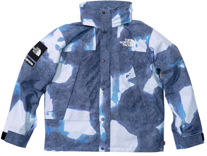 BRAND NEW SUPREME X THE NORTH FACE MOUNTAIN JACKET - BLEACHED DENIM BLUE -  SMALL