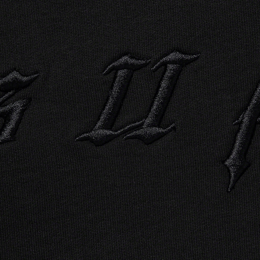 Details on Raised Embroidery Hooded Sweatshirt Black from fall winter
                                                    2021 (Price is $158)