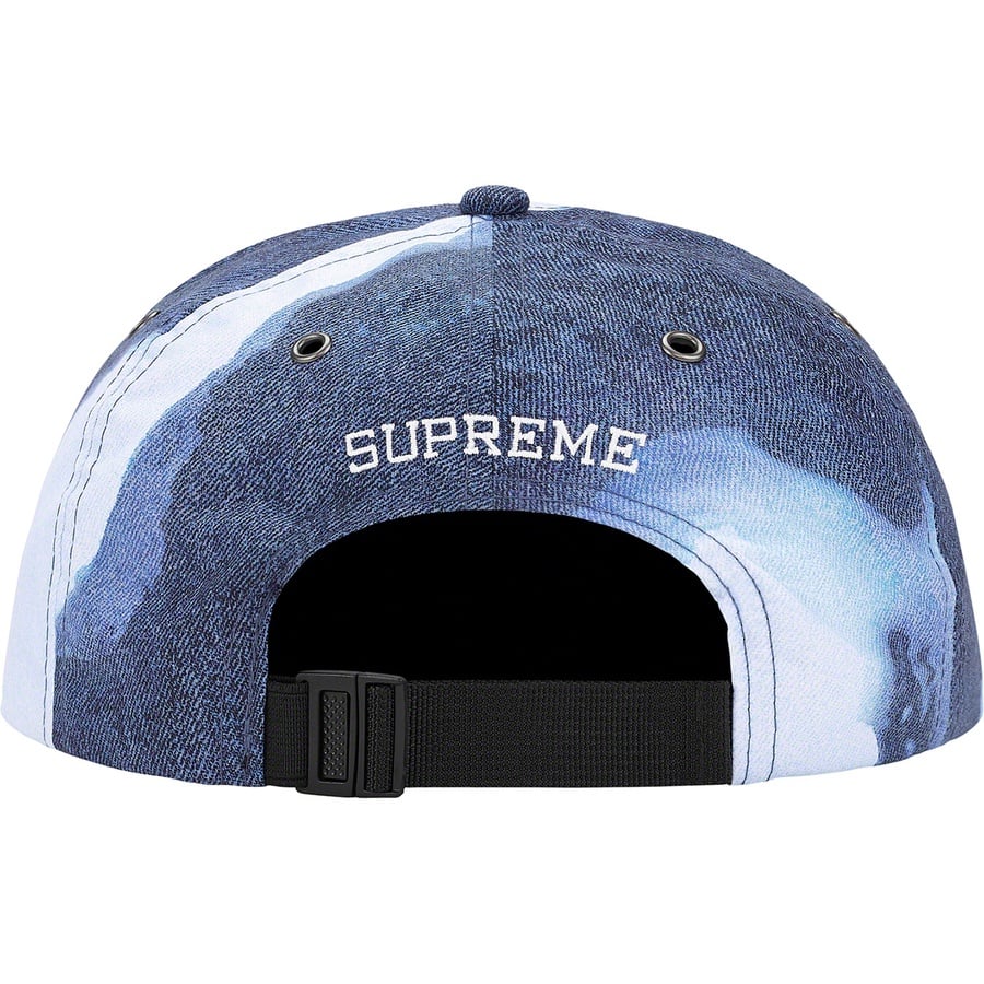 Details on Supreme The North Face Bleached Denim Print 6-Panel Indigo from fall winter
                                                    2021 (Price is $54)